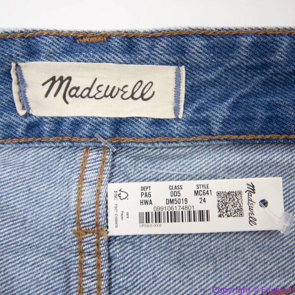 NEW Madewell Relaxed Denim Shorts in Homecrest Wash: Ripped Edition, 24 - Picture 12 of 14